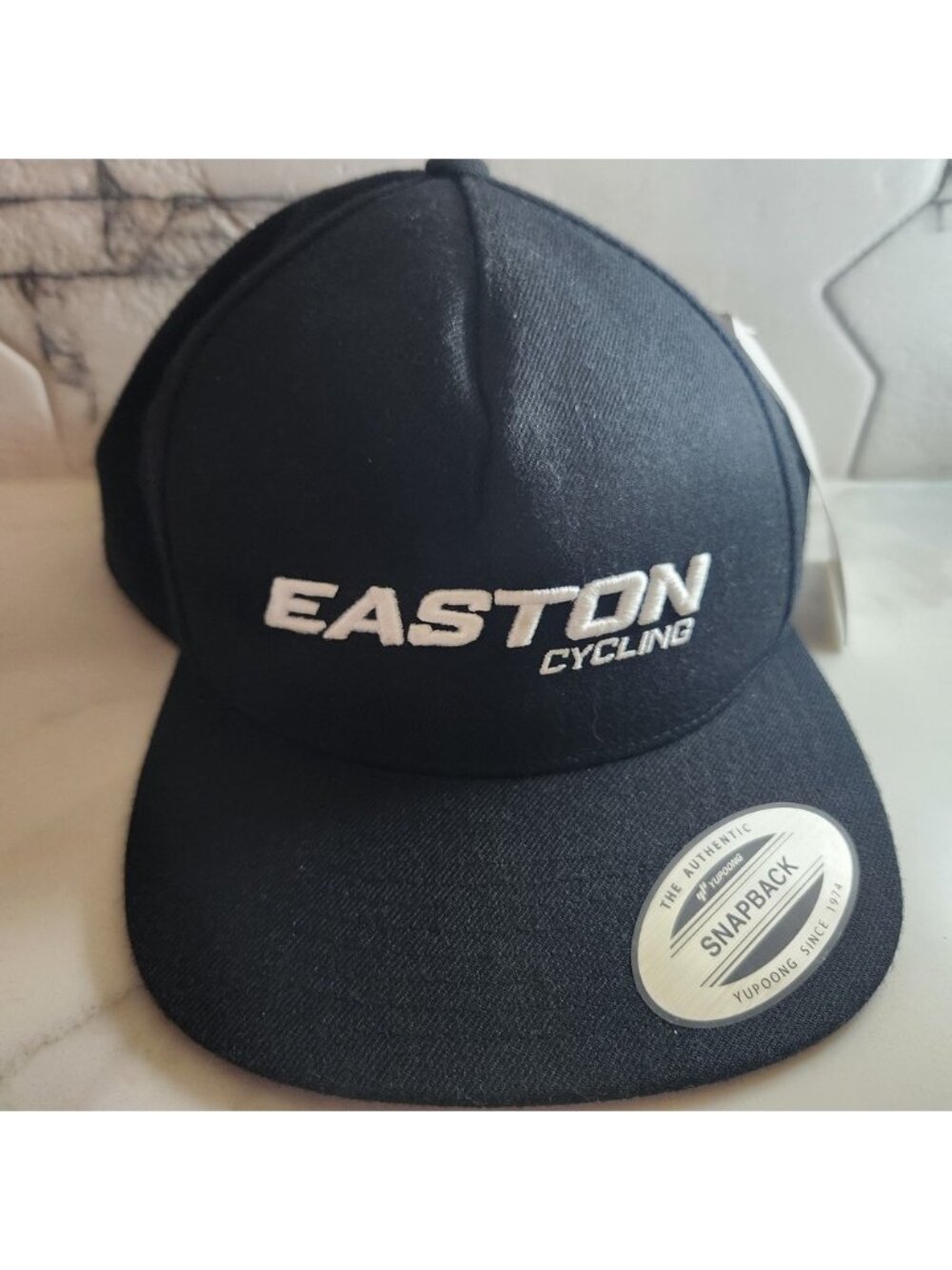 Easton Cycling Snapback Hat Black Yupoong Classics Wool Blend Cap‎ New